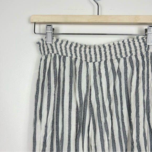 Becca By Rebecca Virtue Gateway Cover-up Swim Pant Wide Split Leg Gray Stripe M - Picture 8 of 10